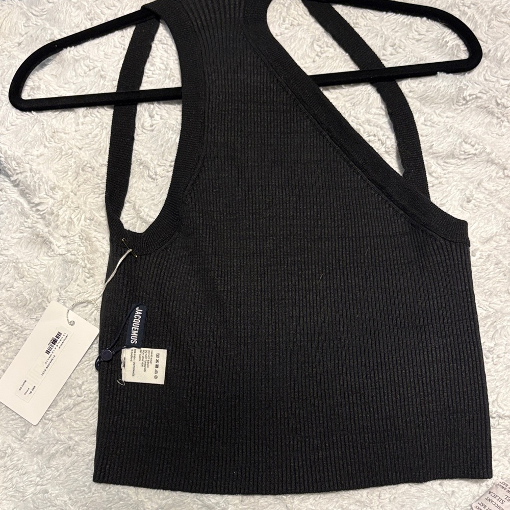 Black Ribbed Top
